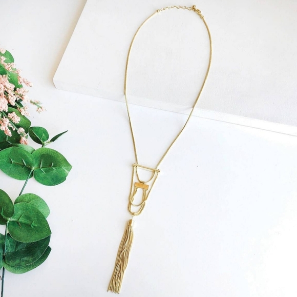 Deco Drop Tassel Necklace - Picture 2 of 3